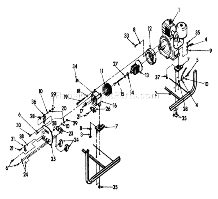 Page A Diagram and Parts List for 9322-0  Briggs and Stratton Generator